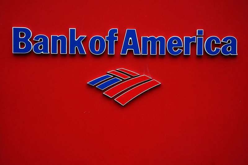 © Reuters. FILE PHOTO: A Bank of America logo is pictured in the Manhattan borough of New York City