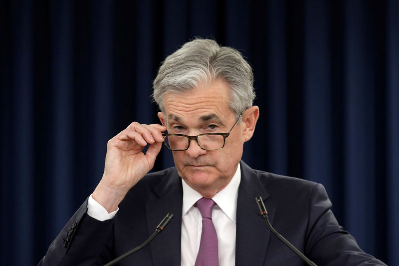 © Reuters. Chairman do Federal Reserve, Jerome Powell, durante coletiva de imprensa em Washington