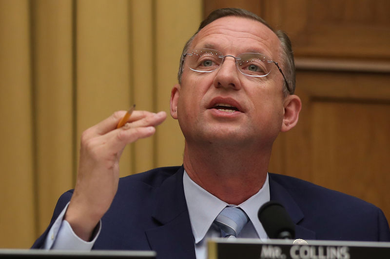 © Reuters. House Judiciary Committee ranking member Collins speaks during a House Judiciary Committee hearing on the Mueller Report where the hearing where McGahn failed to appear on Capitol Hill in Washington