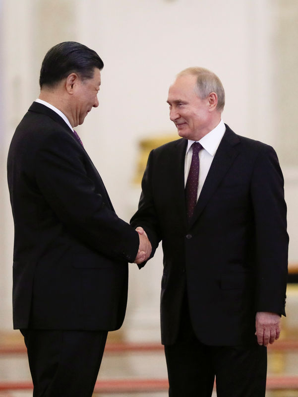 © Reuters. بوتين: العلاقات الصينية-الروسية أفضل من أي وقت مضى