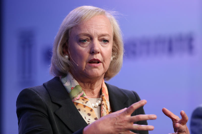 © Reuters. Meg Whitman, CEO, Quibi, speaks at the 2019 Milken Institute Global Conference in Beverly Hills