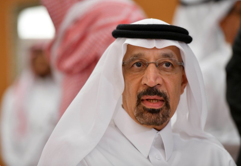 © Reuters. Saudi Arabian Energy Minister Khalid al-Falih, is seen after the OPEC 14th Meeting of the Joint Ministerial Monitoring Committee in Jeddah