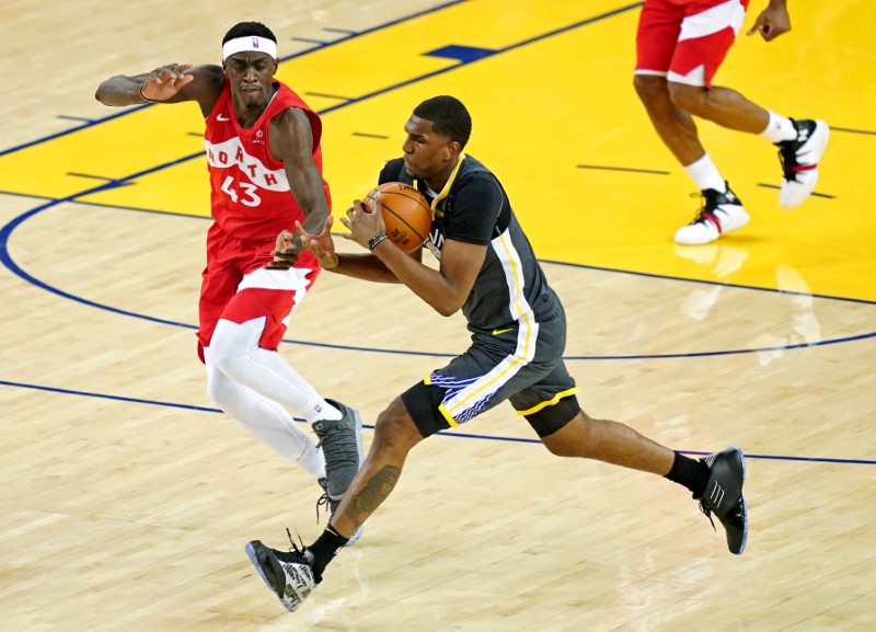 © Reuters. NBA: Finals-Toronto Raptors at Golden State Warriors