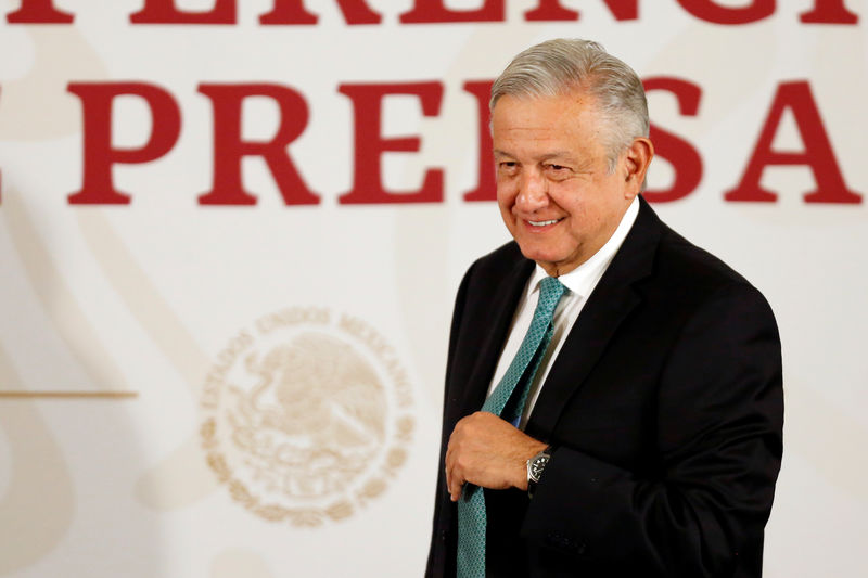 © Reuters. Mexico's President Andres Manuel Lopez Obrador is seen during a news conference at National Palace in Mexico City