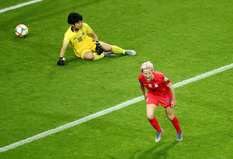 © Reuters. Women's World Cup - Group F - United States v Thailand