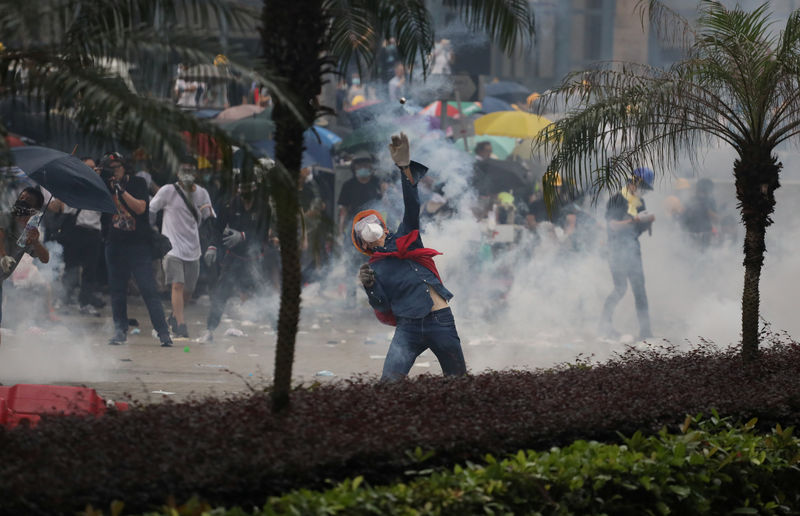 © Reuters. Manifestación contra un proyecto de ley de extradición en Hong Kong