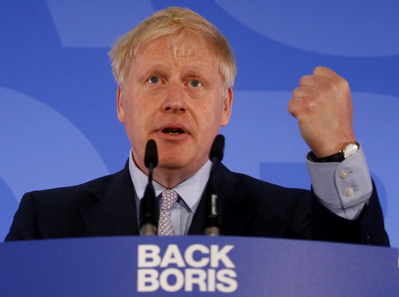 © Reuters. Candidato a premiê britânico Boris Johnson