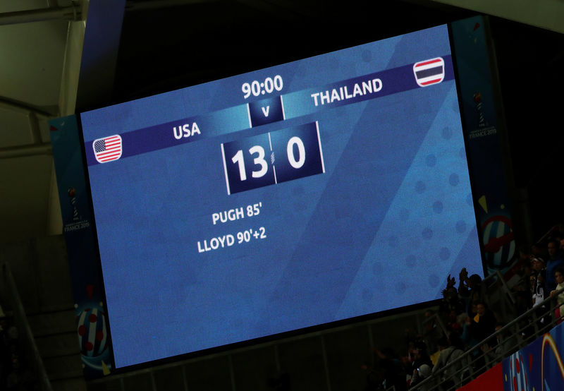 © Reuters. Women's World Cup - Group F - United States v Thailand