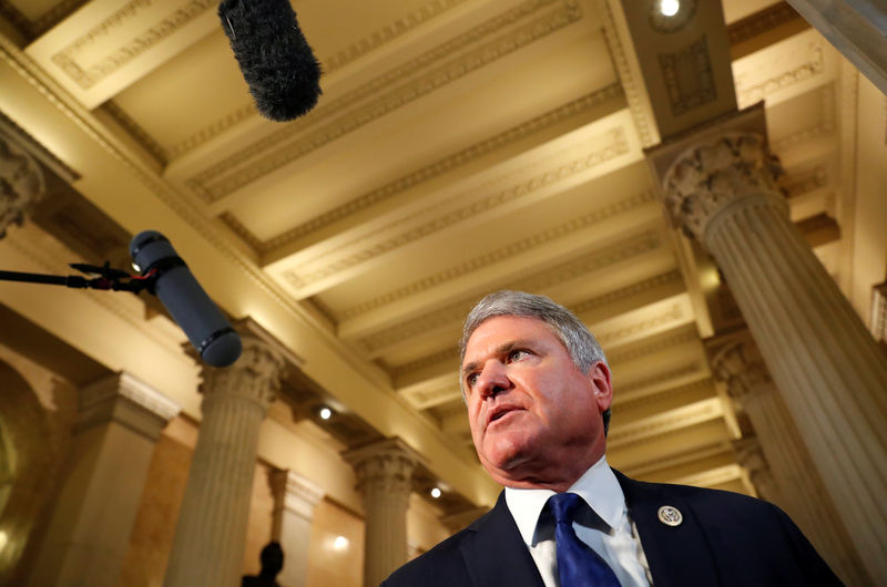 © Reuters. U.S. Representative Michael McCaul, the Chairman of the Homeland Security Committee, speaks to the news media at the U.S. Capitol in Washington