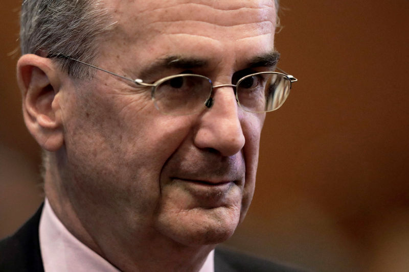© Reuters. FILE PHOTO: Francois Villeroy de Galhau, governor of the Bank of France, attends a seminar on financial innovation on the sidelines of a G-20 finance ministers and central bank governors meeting in Fukuoka, Japan