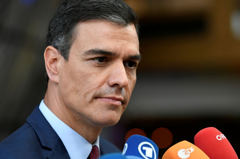 © Reuters. Premiê espanhol, Pedro Sánchez