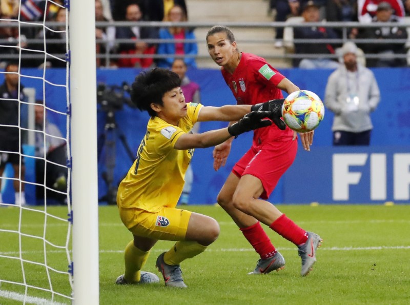 © Reuters. Soccer: Womens World Cup-Thailand at USA