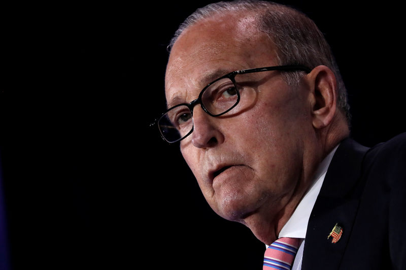 © Reuters. White House economic adviser Larry Kudlow delivers remarks at SelectUSA Investment Summit in Washington D.C., U.S.