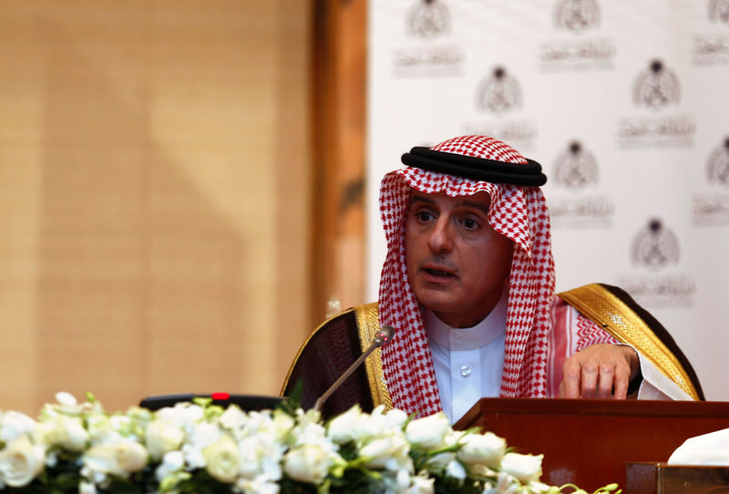 © Reuters. الجبير: السعودية تتفق مع أمريكا في أن إيران مسؤولة عن الهجوم على ناقلتين