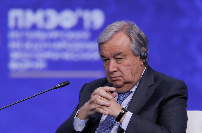 © Reuters. GUTERRES (ONU) RÉCLAME UNE "ENQUÊTE INDÉPENDANTE" SUR LES ATTAQUES DANS LE GOLFE D'OMAN