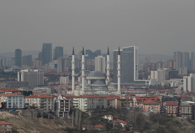 © Reuters. FILE PHOTO: A general view of residential and commercial areas in Ankara
