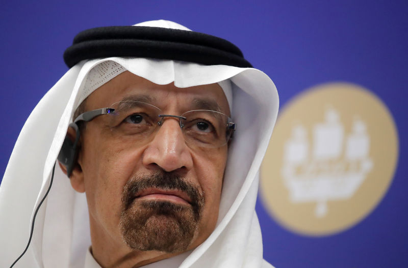 © Reuters. Imagen de archivo del ministro de Energía de Arabia Saudita, Khalid al-Falih, asistiendo al Foro Económico Internacional de San Petersburgo