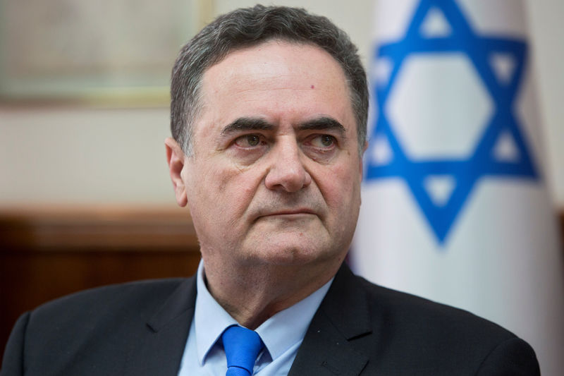 © Reuters. Foto de archivo del ministro israelí de Relaciones Exteriores, Israel Katz, durante una reunión de gabinete en la oficina del primer ministro, en Jerusalén.