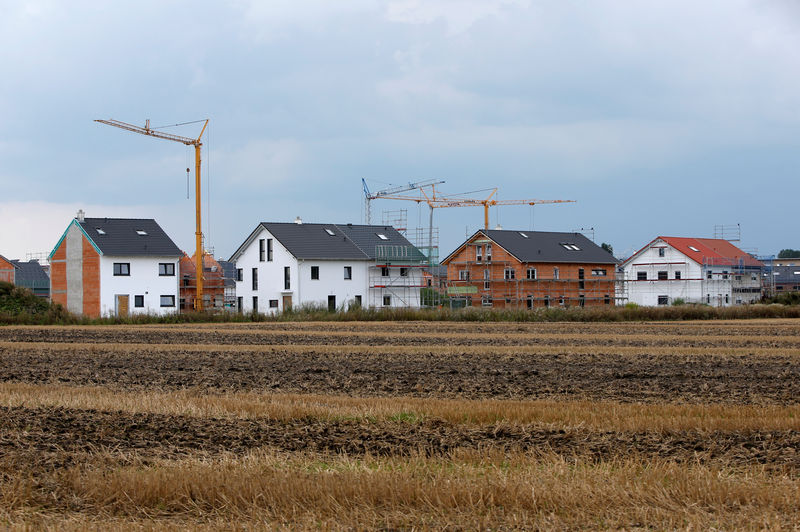 © Reuters. General view at construction site of residential building in Olching