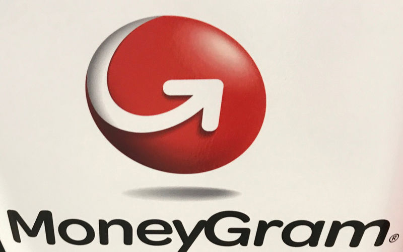 © Reuters. FILE PHOTO: The MoneyGram logo is seen on a kiosk in New York