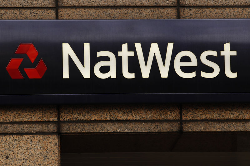 © Reuters. Signage for NatWest bank in London