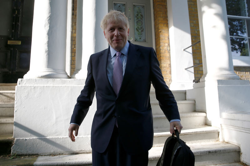 © Reuters. Candidato a premiê britânico Boris Johnson em Londres