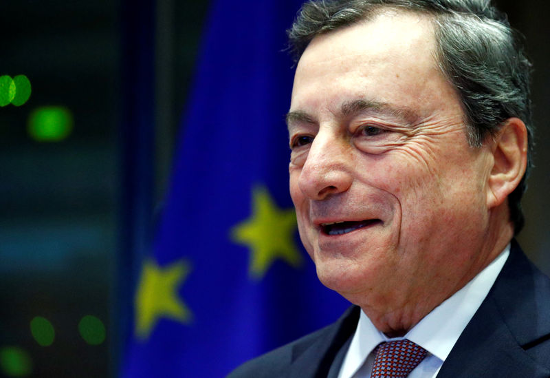 © Reuters. Il Presidente della Bce Mario Draghi