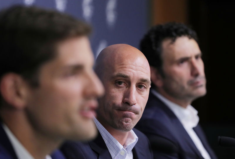 © Reuters. Spanish Football Federation Press Conference