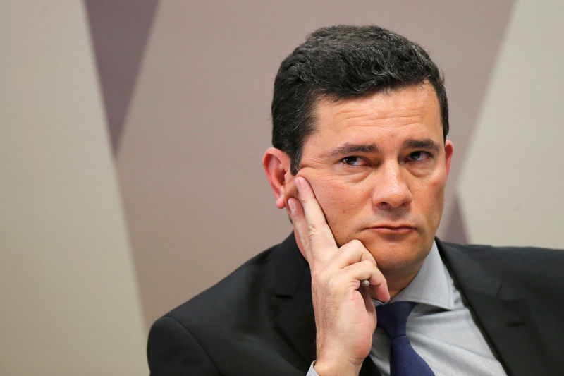 © Reuters. Ministro da Justiça, Sergio Moro, durante audiência na Comissão de Constituição e Justiça do Senado