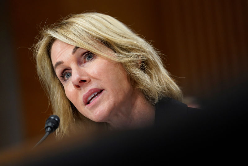 © Reuters. Kelly Craft testifies before a Senate Foreign Relations Committee hearing on her nomination to be U.S. ambassador to the United Nations in Washington