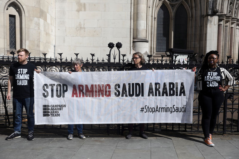 © Reuters. محكمة: بريطانيا تصرفت على نحو غير قانوني في صادرات السلاح للسعودية