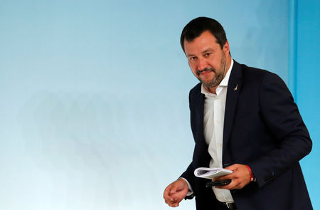 © Reuters. II vicepremier italiano Matteo Salvini