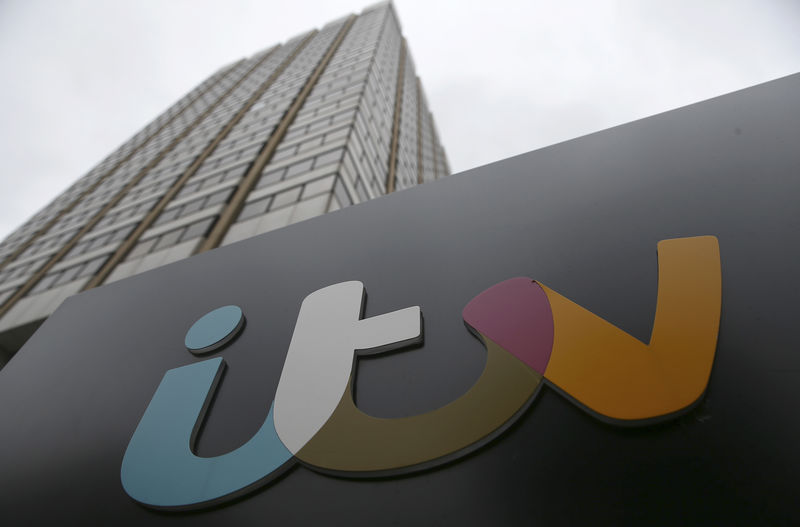 © Reuters. File photo of a company sign displayed outside an ITV studio in London