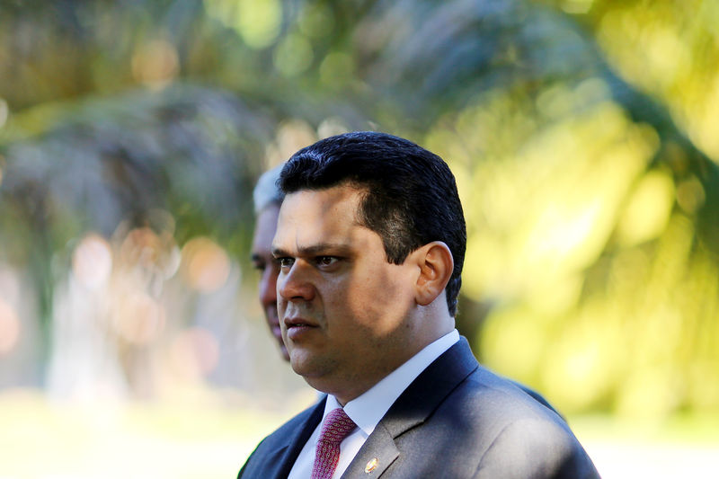 © Reuters. Presidente do Senado, Davi Alcolumbre, após reunião em  Brasília