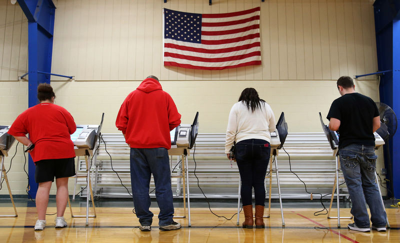 © Reuters. FILE PHOTO: Voters cast their votes during the U.S. presidential election in Ohio