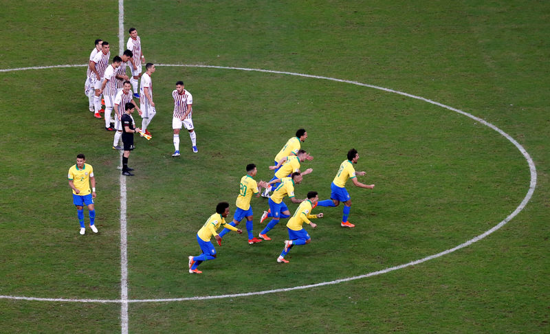 © Reuters. Copa America Brazil 2019 - Quarter Final - Brazil v Paraguay