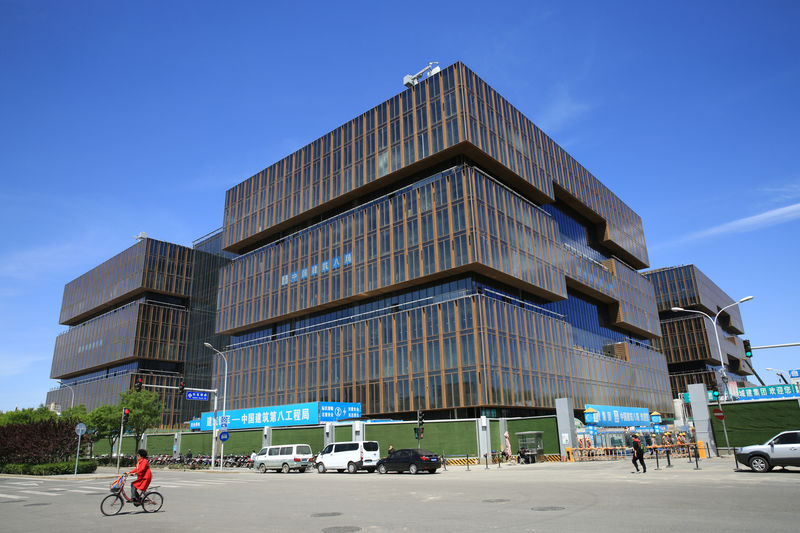 © Reuters. FILE PHOTO: The headquarters of Asian Infrastructure Investment Bank (AIIB) is seen under construction in Beijing