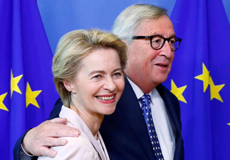 EU's outgoing chief executive welcomes 'true European' von der Leyen