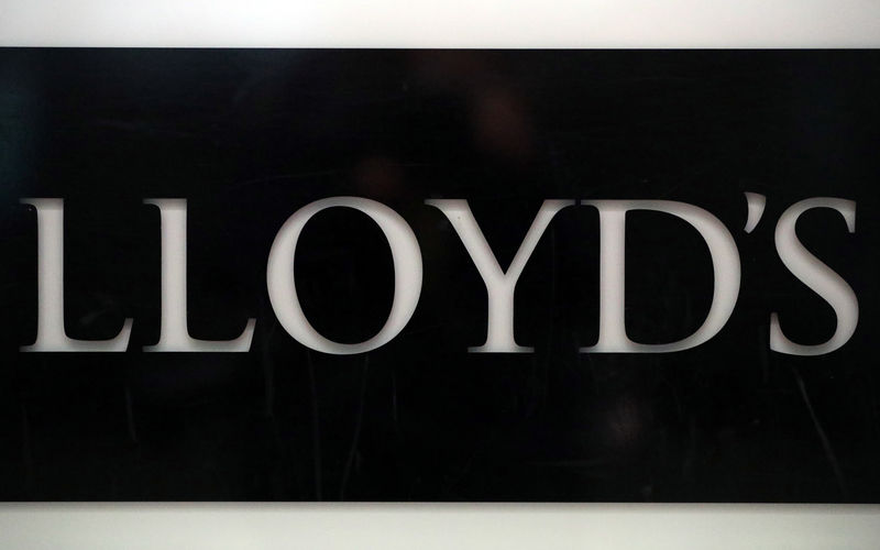 © Reuters. Lloyd's of London logo at City of London financial district