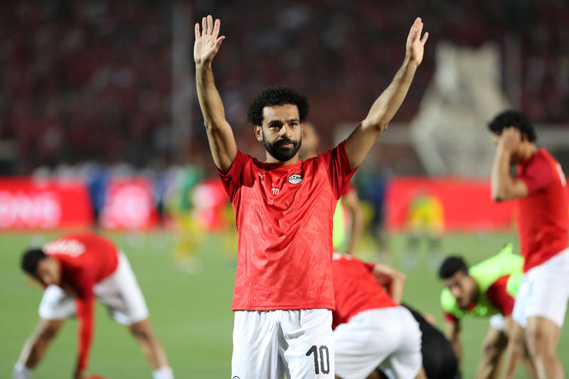 Egypt forward Salah misses training with a cold