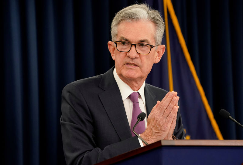 © Reuters. FOTO DE ARCHIVO: El presidente de la Reserva Federal, Jerome Powell, ofrece una conferencia de prensa tras una reunión de dos días del Comité Federal de Mercado Abierto en Washington