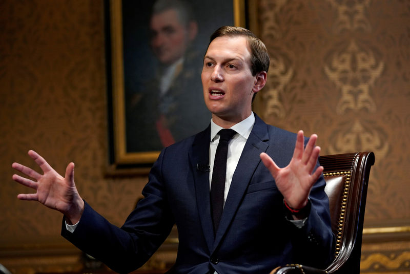 © Reuters. FILE PHOTO: Jared Kushner speaks during an interview with Reuters