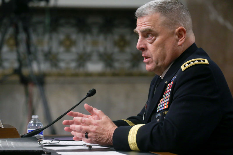 © Reuters. U.S. Army General Milley testifies before Senate Armed Services Committee hearing on Capitol Hill in Washington