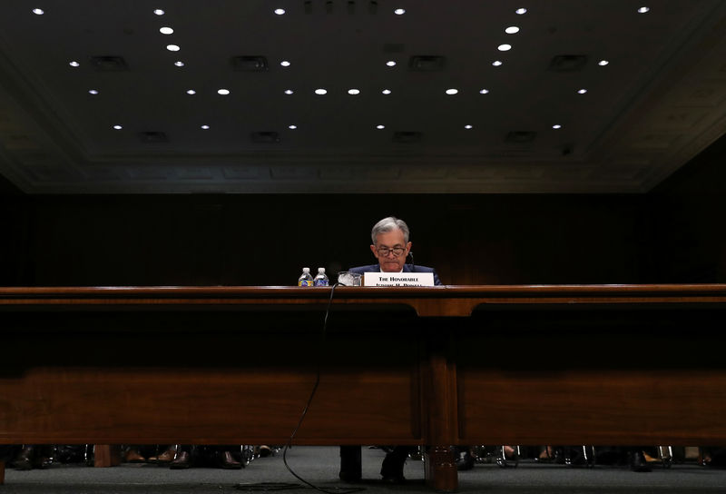 © Reuters. Federal Reserve Board Chairman Jerome Powell testifies on Capitol Hill in Washington DC