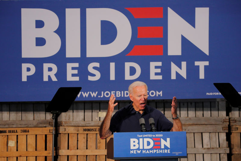 © Reuters. Democratic 2020 U.S. presidential candidate Biden's campaign stop in Londonderry