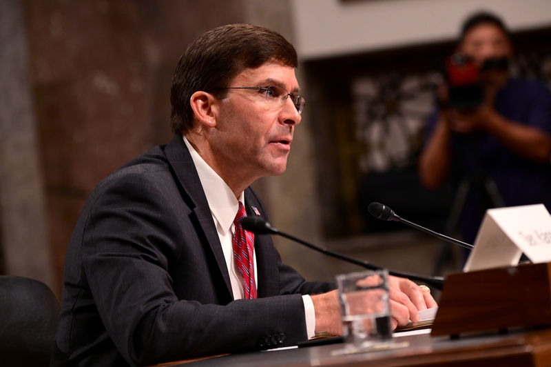 © Reuters. Esper testifies at confirmation hearing