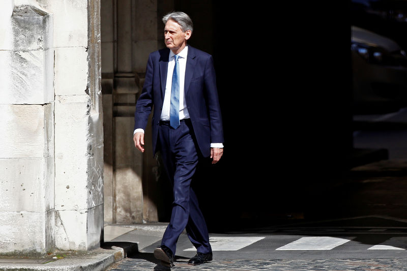 UK's Hammond attacks 'terrifying' views of Brexiteer Rees-Mogg