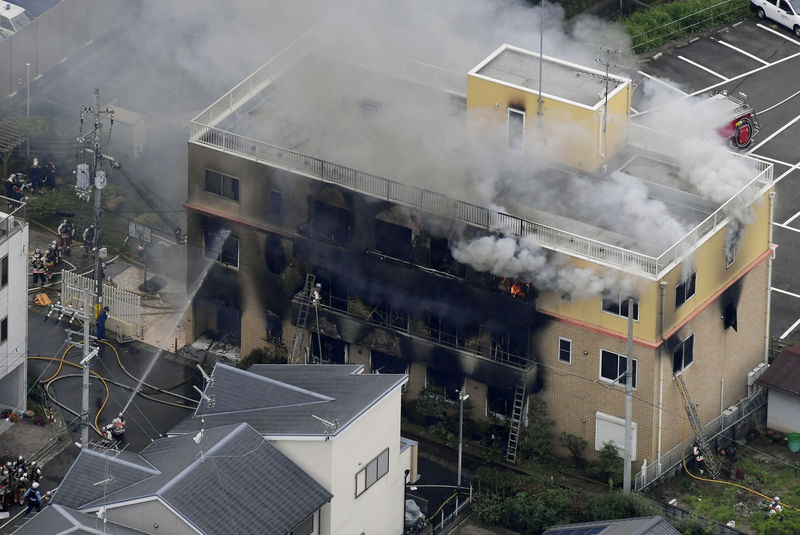© Reuters. تقرير: سقوط عدد من القتلى في حريق باستوديو لأفلام الرسوم المتحركة باليابان