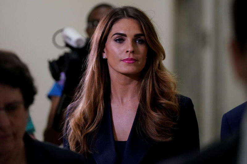 © Reuters. Former White House Communications Director Hope Hicks arrives for a closed door interview before the House Judiciary Committee on Capitol Hill