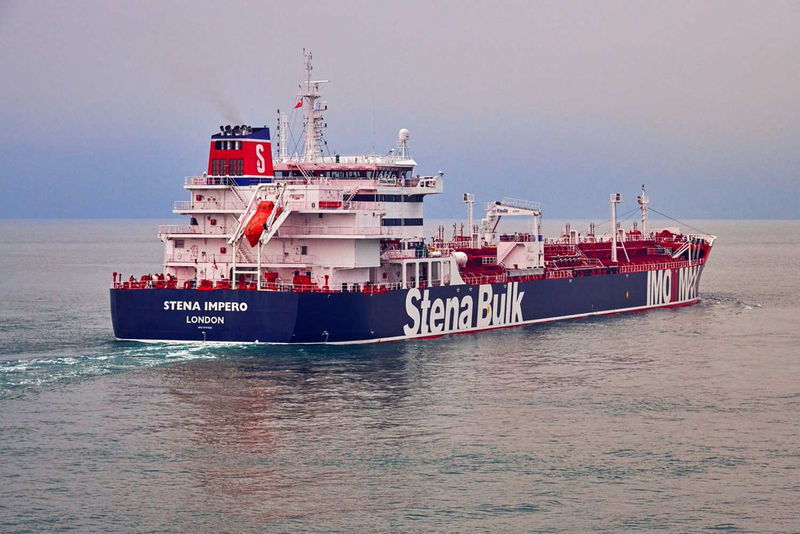 © Reuters. The Stena Impero, a British-flagged vessel owned by Stena Bulk